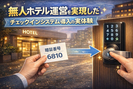無人ホテル運営　スマートロック